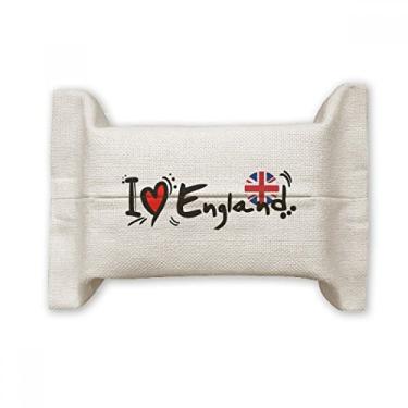 Imagem de Bolsa de linho de algodão com a bandeira do mundo I Love England