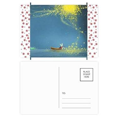 Imagem de Luminária noturna silenciosa, barco, fada, pintura, Natal, Natal, Natal, celebração, cartão postal Blessing Mailing Card