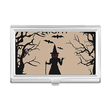 Imagem de Porta-cartões de visita Night Ghost Fear Halloween Abóbora