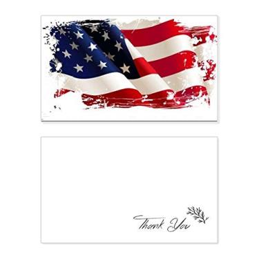 Imagem de Air Brushing Stars And Stripes Bandeira dos Estados Unidos Cartão de agradecimento aniversário aniversário saudações casamento agradecimento