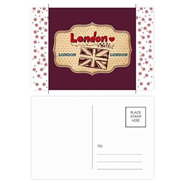 Imagem de Carimbo do Reino Unido London Union Jack Natal Celebração Cartão postal Bênção Cartão postal
