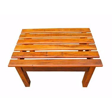 Imagem de Mesa de Centro Rústica Ripada em Madeira de Demolição - Cód 1216