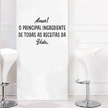Imagem de Adesivo de parede frase amor vida tamanho 50cmx80cm