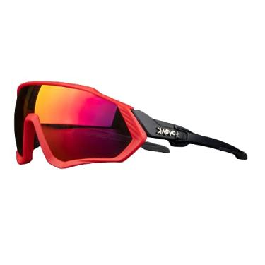 Imagem de KAPVOE Óculos de ciclismo polarizados TR90, óculos de sol esportivos leves para mulheres, homens, óculos de bicicleta, acessórios de corrida (18, 01 Lente)