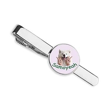 Imagem de Samoyed Pet Piada Gesto Gravata Clip Bar Presente Homem Empresarial