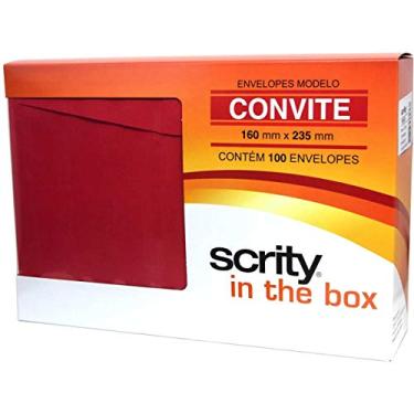 Imagem de Scrity Ccp 470.17, Envelope Convite Colorido 160X235 Toquio 80gr, Vermelho, Pacote Com 100 Unidades