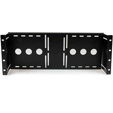 Imagem de StarTech. Suporte de montagem para monitor LCD VESA universal 4U para rack ou armário de 19" - Compatível com TAA - Suporte de aço prensado a frio (RKLCDBK)