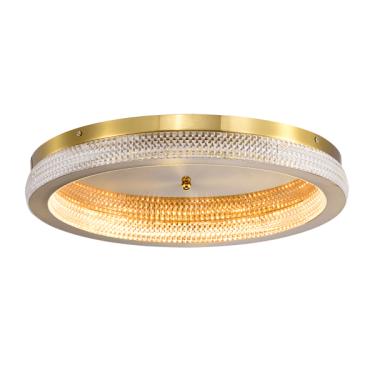 Imagem de Plafon Led Metal/Acrilico Queeensalnd 50w 3000k Biv.Dourado 50cm Sky-4007 - Skylight