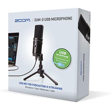 Imagem de Zoom Microfone USB Zoom de alta resolução, qualidade de som, fácil configuração, basta conectar ao computador com conexão USB, podcaster, Youtuber, transmissão ao vivo, músico, narrador, streaming de