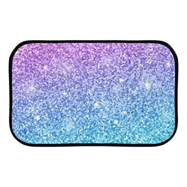 Imagem de DreamBay Tapetes de porta gradientes rosa azul brilhante para entrada, tapete antifadiga tapete de pé interior ao ar livre capacho de boas-vindas tapete antiderrapante de lavanderia de cozinha 91 x 61 cm
