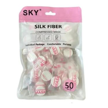 Imagem de Kit 50 Máscara Desidratada Comprimido Compactada Sky