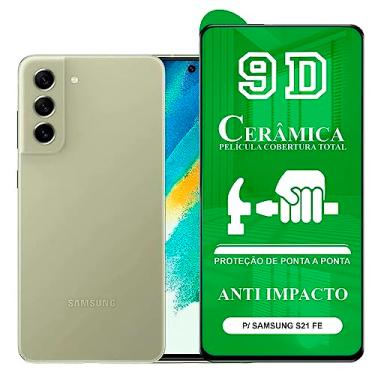 Imagem de Película Samsung Galaxy S21 FE - 9D Cerâmica Protetora Resistente Anti Impacto Queda Choque Shock Flexível Nano Gel Compatível 3D 5D 100D
