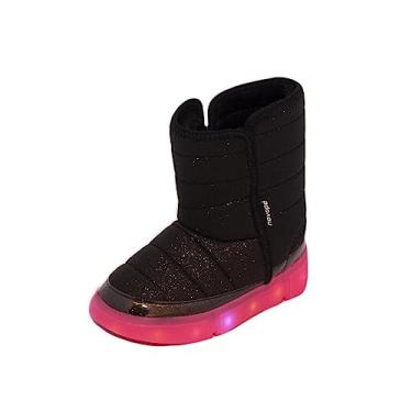 Imagem de Bota Infantil Menina Novope 50001381 Com Pelo Com Led