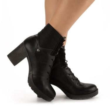 Imagem de Bota Coturno Mississipi Salto Bloco Médio Feminina Casual