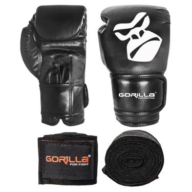 Imagem de Kit Treino Infantil Luva Boxe 08 Oz + Bandagem Muay Thai 2,5 Metros Gorilla-Unissex