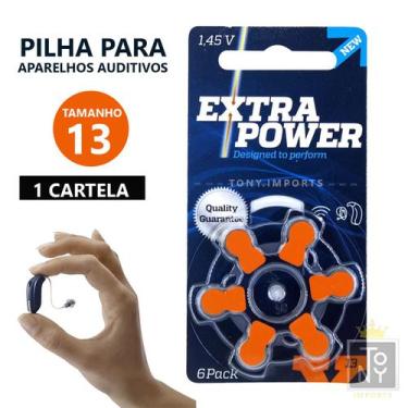 Imagem de 6 Baterias Pilha Para Aparelho Auditivo Extra Power - 13