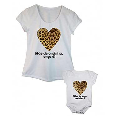 Imagem de Camiseta e Body de Bebê Onça e Oncinha Tal Mãe Tal Filha (adulto GG - body M)