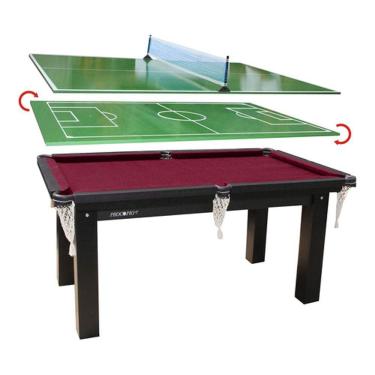 Imagem de Mesa 3 em 1 - Sinuca/Ping Pong/Futebol Botão  Procópio 