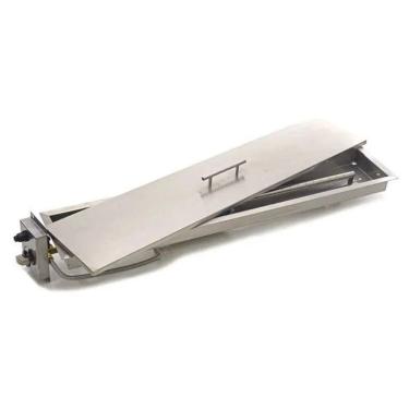 Imagem de Lareira a Gás para Área Externa Fire Pit Queimador Retangular - K3 Imports