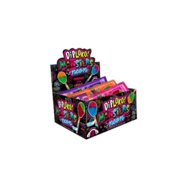 Imagem de Pirulito Dip Loko Neon Caveira Sabores Sortidos 10g