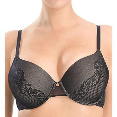Imagem de Natori Support Sutiã feminino plus size com aro e contorno liso, Preto/café, 30DD