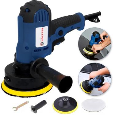 Imagem de HOLTTER Politriz Lixadeira Rotativa Multifunções Automotiva Polidor Profissional Com Velocidade Variável 5 Polegadas 600W 4500 RPM Mandril125mm Polir Lixar Carro Azulejo Madeira Com Acessórios (220)