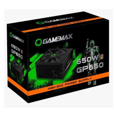 Imagem de Fonte Gamer Gamemax Gp650 Preta 80 Plus Bronze 650W Pfc Ativ