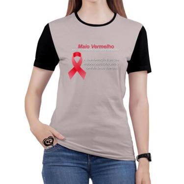 Imagem de Camiseta Maio Vermelho Feminina Blusa - Alemark