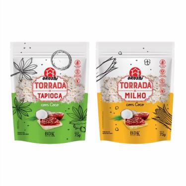 Imagem de Kit 2 Torradas Okoshi: Milho e Tapioca com Coco