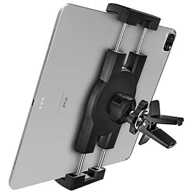 Imagem de woleyi Suporte para tablet para ventilação de carro, [super estável e fácil] Suporte para tablet com clipe ajustável de 360°, compatível com iPad Pro, Air, Mini, iPhone, Galaxy Tabs, Z Fold, Fire HD,