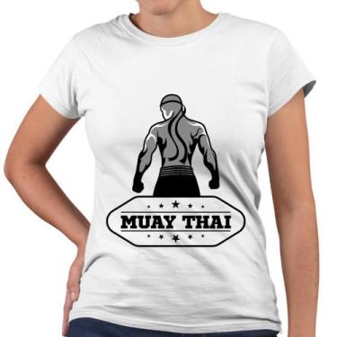 Imagem de Camiseta Baby Look Muay Thai Luta Combate Artes Marciais - Web Print E