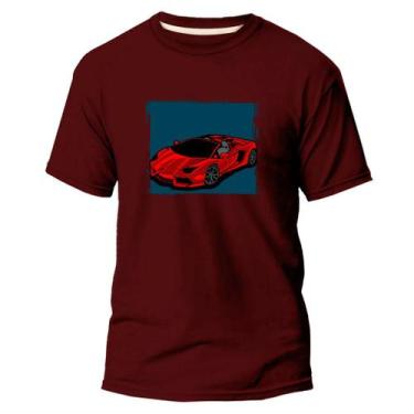Imagem de Camiseta Algodão Premium Estampa Digital Carro Vermelho - Pavesi