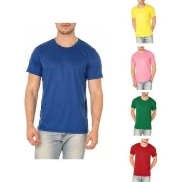 Imagem de Kit 5 Camisetas 100% Poliéster Malha Fria Cores Sortidas-Melhor Estilo