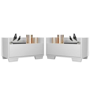 Imagem de Kit com 2 Mesas de Cabeceira 80cm Multimóveis V4003