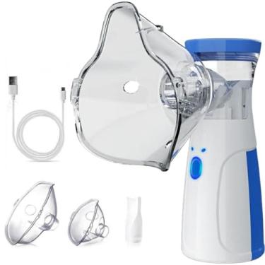 Imagem de Nebulizador Inalador Ultrassonico Sem Fio Recarregavel USB Compacto Portatil Silencioso Criança Adulto Mesh Mini Ultrassom Infantil