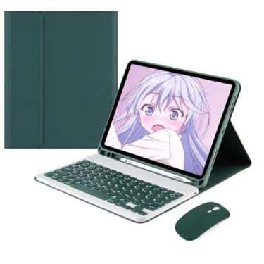 Imagem de Capa para Galaxy A9+ Plus de 11 polegadas (SM-X210/X216/X218) com teclado, com teclado ABNT2 Bluetooth sem fio captado e magnético, suporte para S Pen, fólio (Verde escuro)