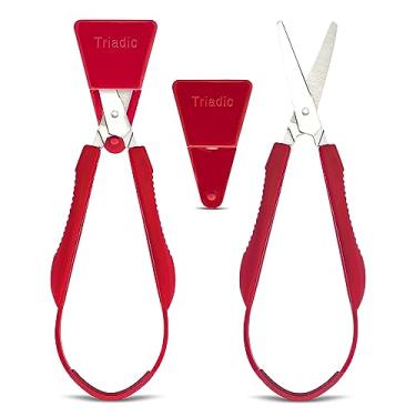 Imagem de Conjunto de 2 tesouras de laço para crianças, destros ou canhotos, para pré-escolas, salas de aula, adaptáveis e com necessidades especiais