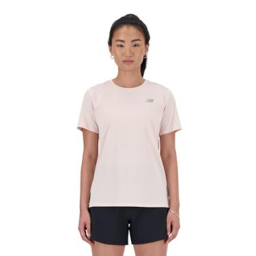 Imagem de New Balance Camiseta feminina Sport Essentials, Quartzo, rosa, GG