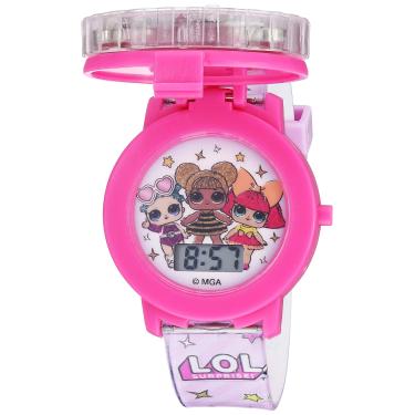Imagem de Accutime Relógio infantil L.O.L. Surprise! Digital de quartzo para meninas e meninos, rosa choque e rosa claro (modelo: LOL4042), rosa, Relógio digital de quartzo