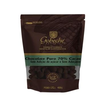 Imagem de Gotas Chocolate 70% Cacau Gobeche - zero açúcar e adoçantes com tâmara - 400g