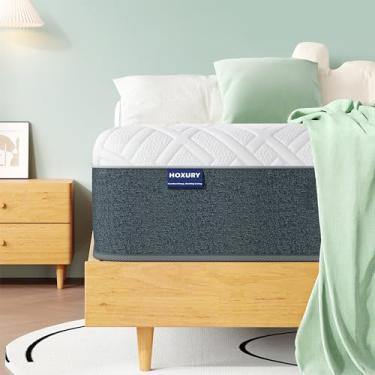 Imagem de Colchão completo, HOXURY colchão de espuma com memória de chá verde de 25,8 cm em uma caixa, colchão de tamanho médio firme para sono fresco e alívio de pressão, certificado CertiPUR-US