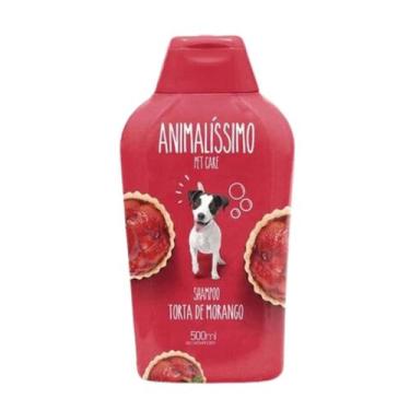 Imagem de Shampoo Premium Fragrancia Torta De Morango Animalissimo Para Cachorro