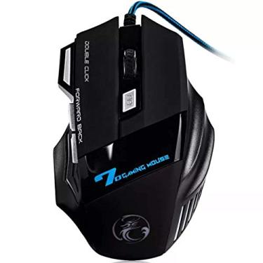 Imagem de Mouse Gamer Laser 3200dpi Profissional Usb Led 7 Botões com Botão Double Click Pc Notebook Mac Xbox Series X S Ps4 e PS5