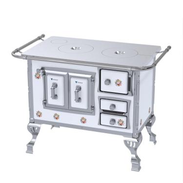 Imagem de Fogao a Lenha N 1 Sec Chapa de Aluminio Branco Buque Sem Tampa