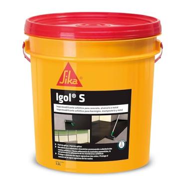 Imagem de Sika - Impermeabilizante asfáltico - Igol S Preto - Concreto, alvenaria e metal - Fácil aplicação - Galão 3,6L