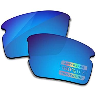 Imagem de Bowyer Lentes de reposição polarizadas para óculos de sol Oakley Flak 2.0 XL OO9188 - Espelhado azul surf