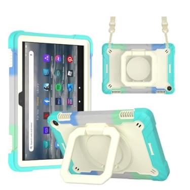 Imagem de Capa para tablet Amazon Fire HD8/HD8 HD 8 Plus 2022 12ª geração para tablet Fire 7 2022 12ª geração (verde colorido, Fire HD8 Plus 2022)