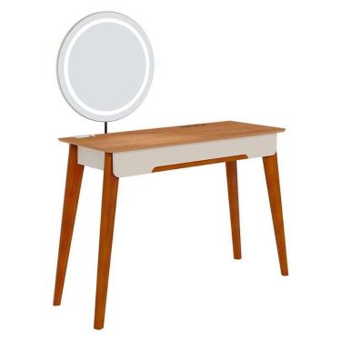 Imagem de Penteadeira Jazz Off White Nature Com Led - Imcal