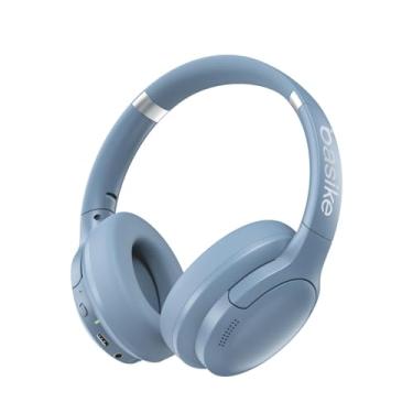 Imagem de Basike Fone de Ouvido Bluetooth, ANC Cancelamento de Ruído Ativo Headphone Bluetooth 5.3+EDR, Som Surround 3D, Headset com Microfone, Certificação Hi-Pure Audio, 30 horas reprodução, Y6 (Azul)