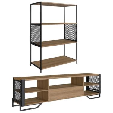 Imagem de Rack 180 Cm Gaveta Estante 77 Cm Industrial 17X24 Mell Preto PP